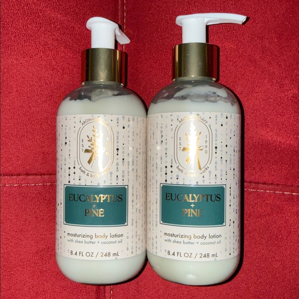 BBW 2pc Moisturizing Body Lotion Aromatherapy Eucalyptus Pine